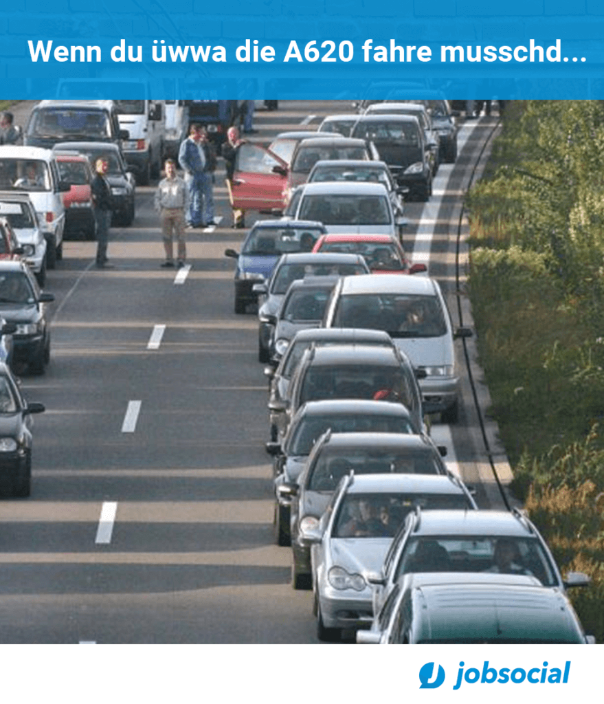 Morgens über die A620